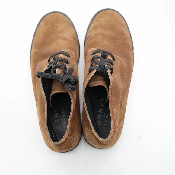 Harrys of London Mid Top Brown Suede Leather Men's EU 43.5 Casual Shoes Italy - Picture 9 of 11